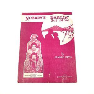 Vintage Sheet Music 1935 No Nobody's Darlin' But Mine Voice Piano Guitar